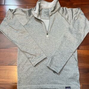 Patagonia Light Gray Zip-Up Sweater
